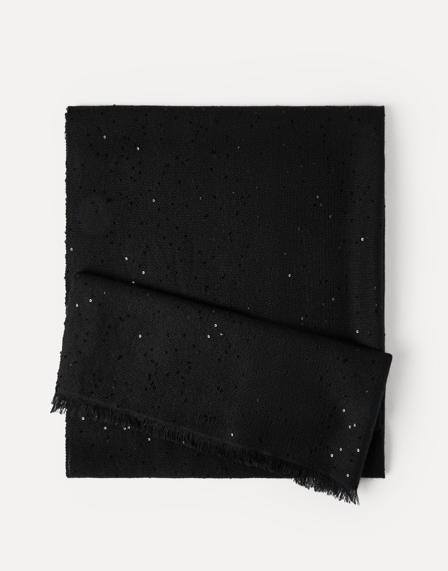 Echarpe en cachemire et soie Diamante Noir Femme - Brunello Cucinelli