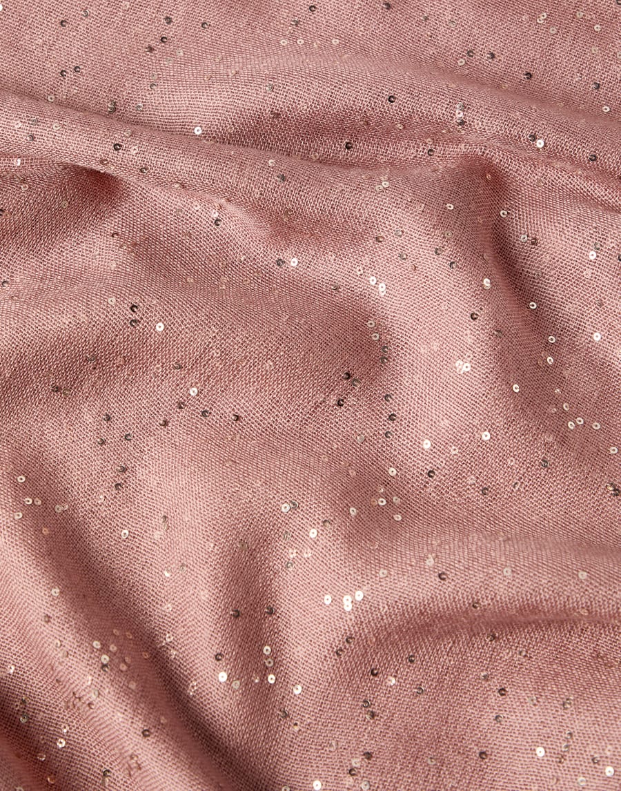 Cashmere and silk Diamond yarn scarf Pink Woman - Brunello Cucinelli