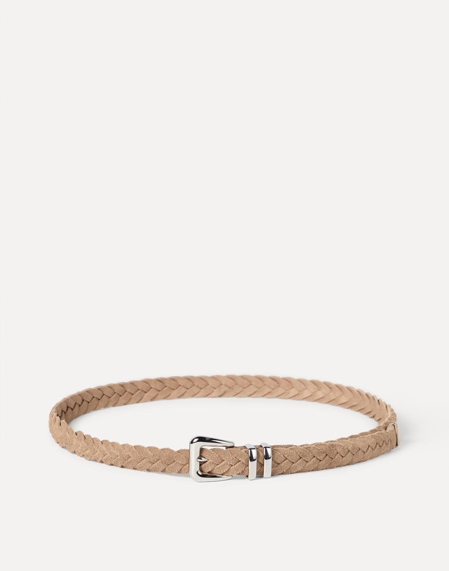 Reversed calfskin belt Hazelnut Man - Brunello Cucinelli