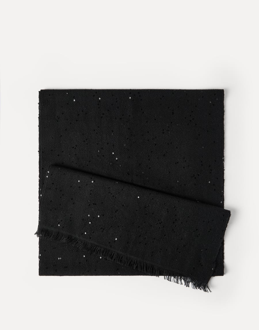 Шарф из кашемира и шелка Diamante Чёрный Женщина - Brunello Cucinelli