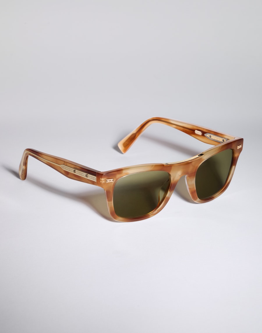 Mr. Brunello Goldcraft con oro Havana Miele Occhiali - Brunello Cucinelli