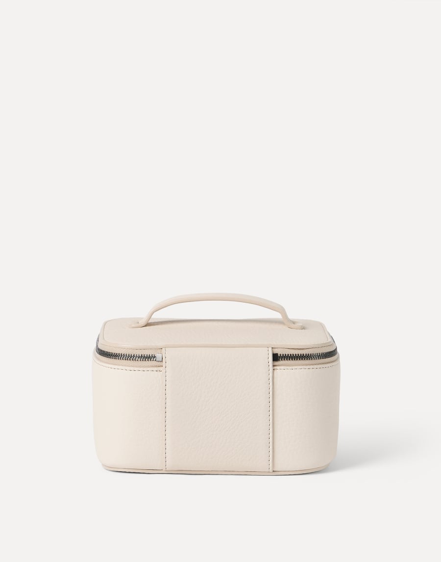 Calfskin jewelry box with monili Ivory Woman - Brunello Cucinelli