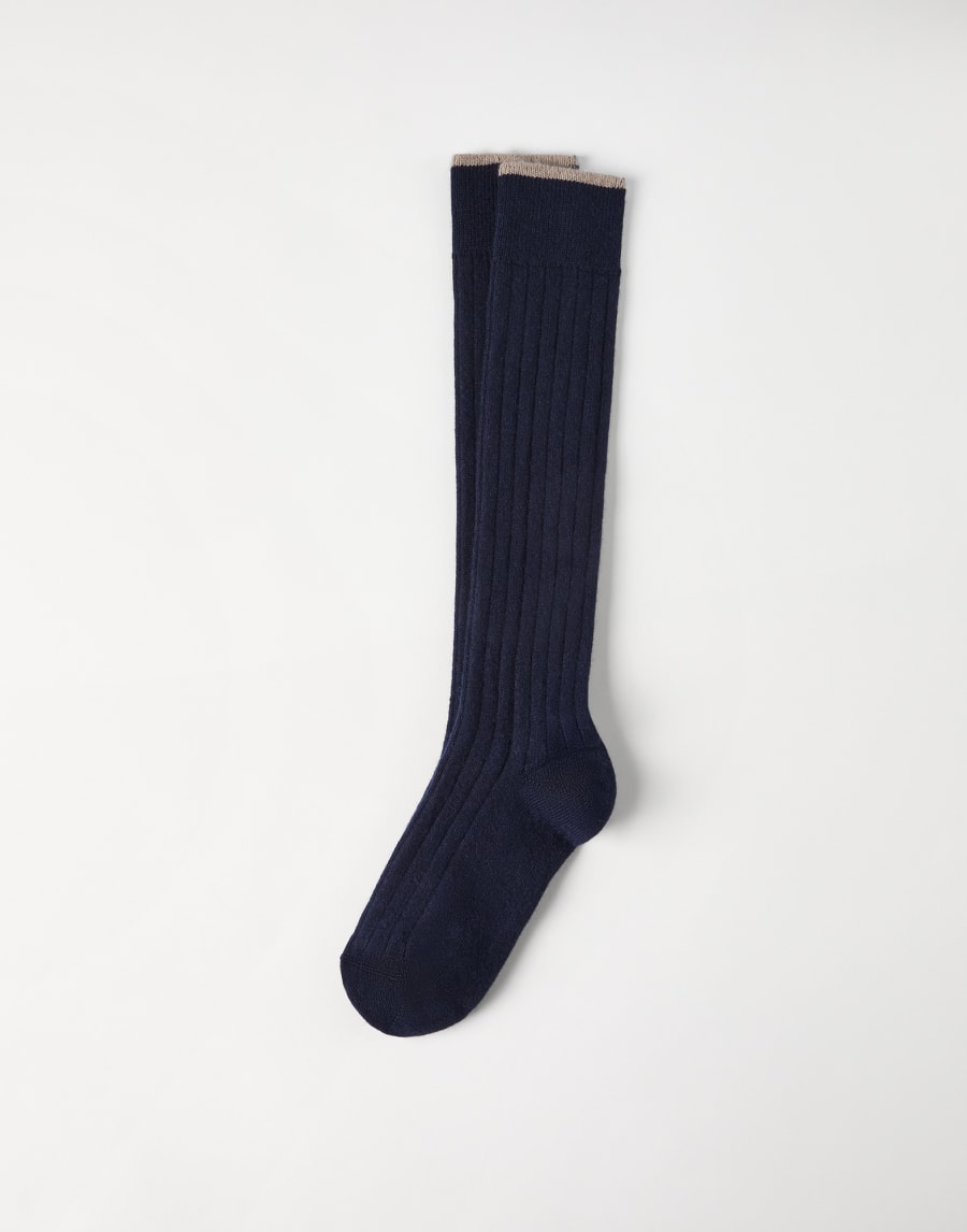 Cashmere knit socks Navy Blue Man - Brunello Cucinelli