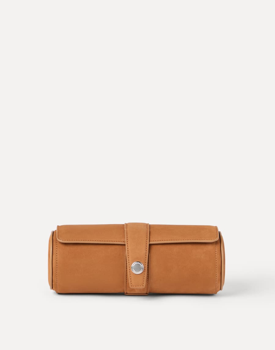 Nubuck watch box Cognac Man - Brunello Cucinelli