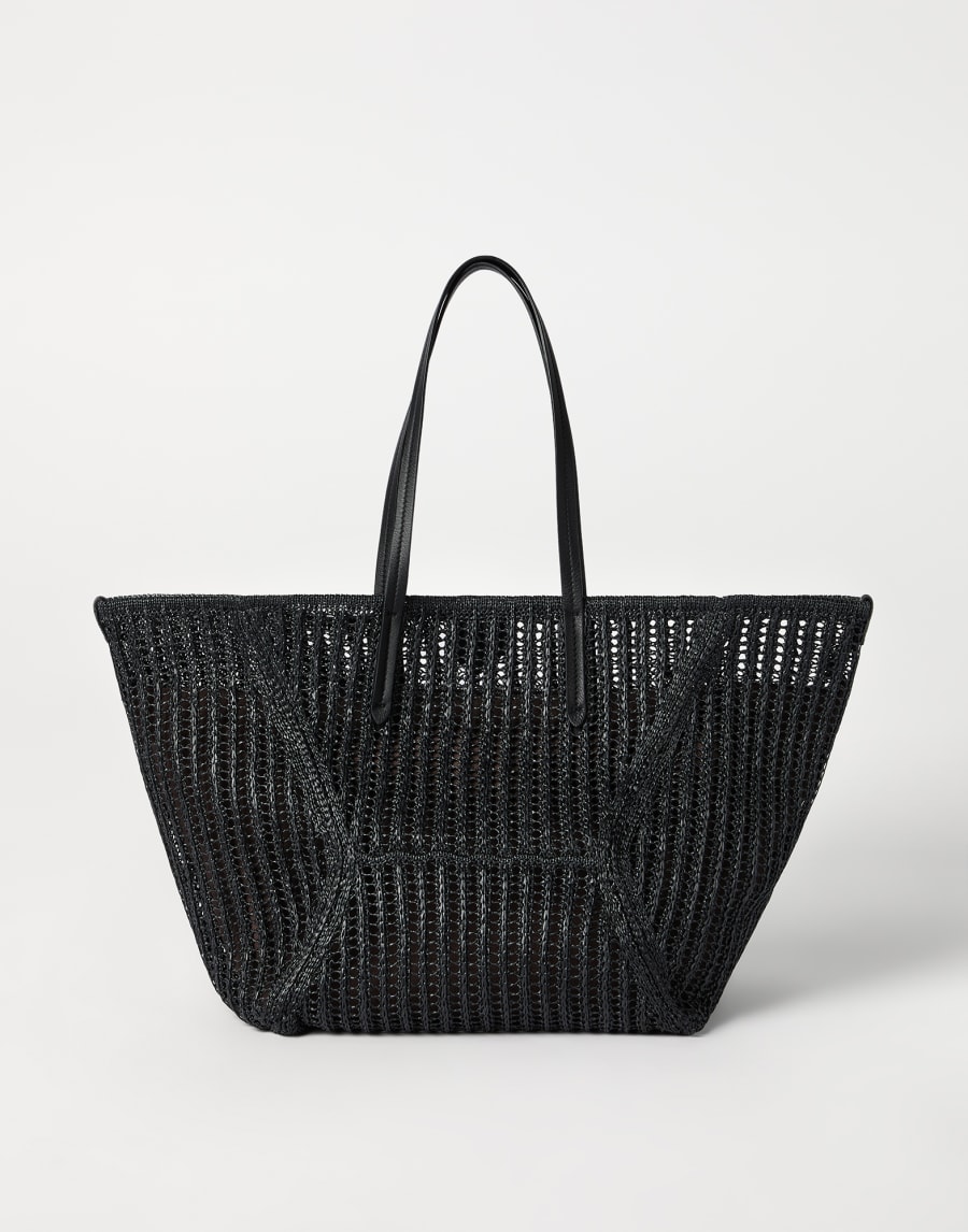 Techno raffia BC Duo bag Black Woman - Brunello Cucinelli