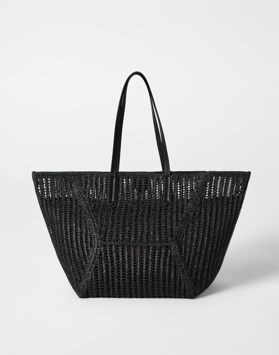 Techno raffia BC Duo bag Black Woman - Brunello Cucinelli