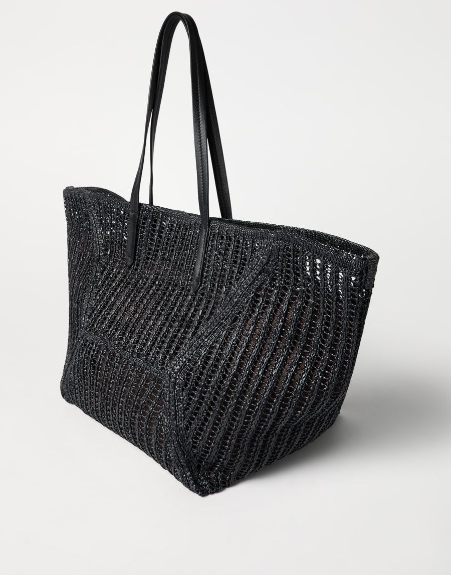 Techno raffia BC Duo bag Black Woman - Brunello Cucinelli