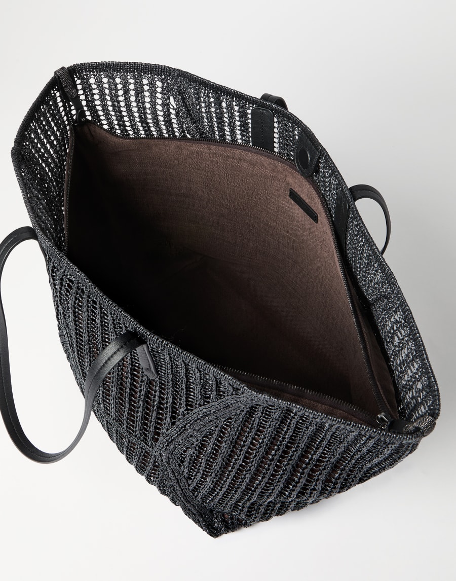 Techno raffia BC Duo bag Black Woman - Brunello Cucinelli