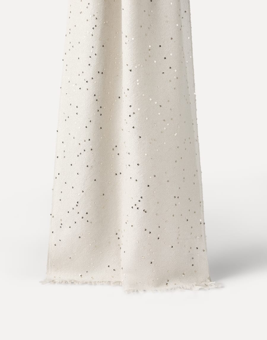 Cashmere and silk Diamond yarn scarf Panama Woman - Brunello Cucinelli