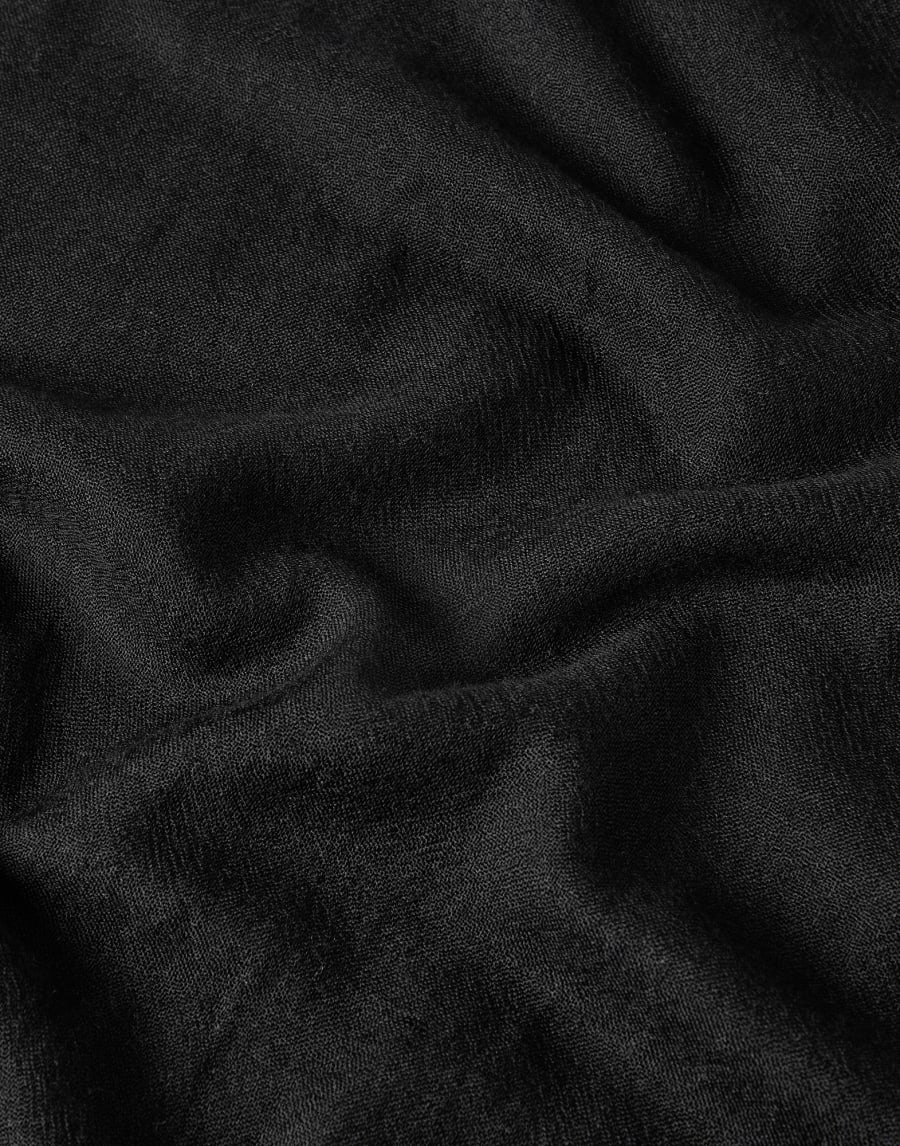 Écharpe en cachemire et soie Noir Femme - Brunello Cucinelli