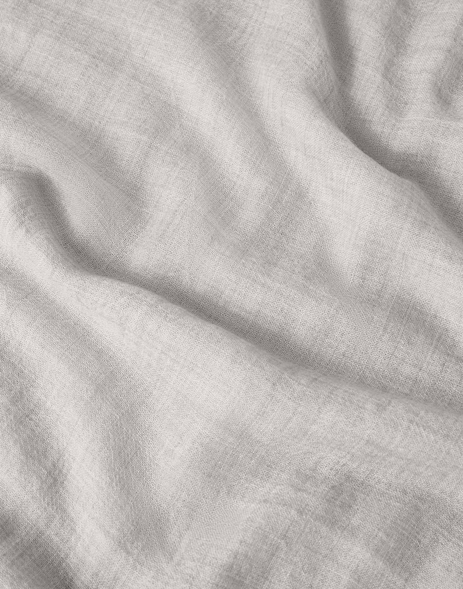 Écharpe en cachemire et soie Gris Clair Femme - Brunello Cucinelli