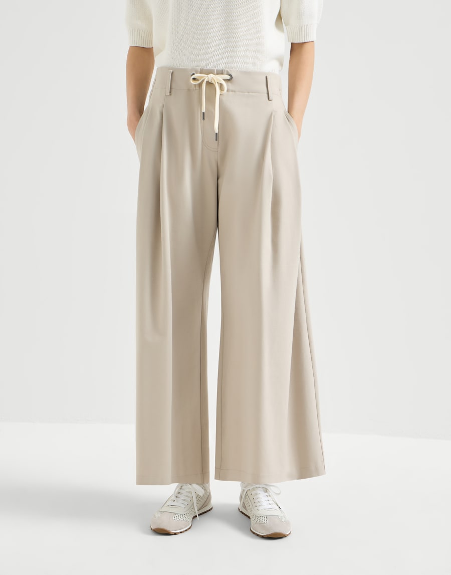 Couture interlock trousers Beige Woman - Brunello Cucinelli
