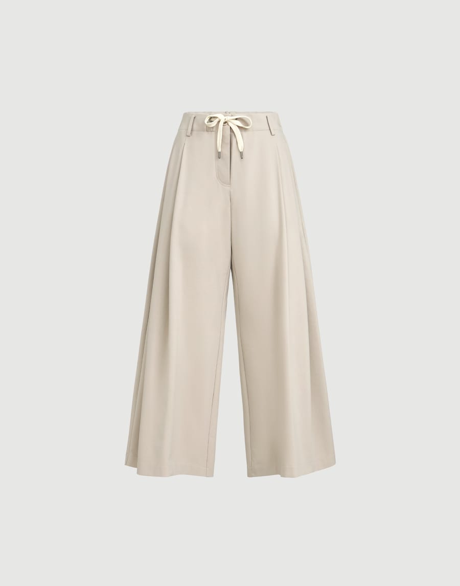 Couture interlock trousers Beige Woman - Brunello Cucinelli