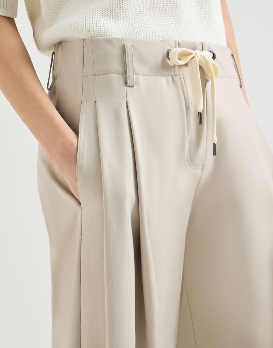 Couture interlock trousers Beige Woman - Brunello Cucinelli