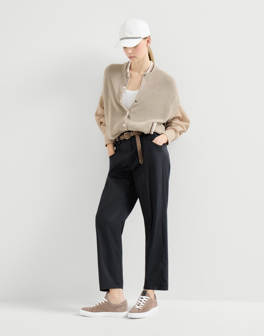 Suede sneakers with monili Brown Woman - Brunello Cucinelli