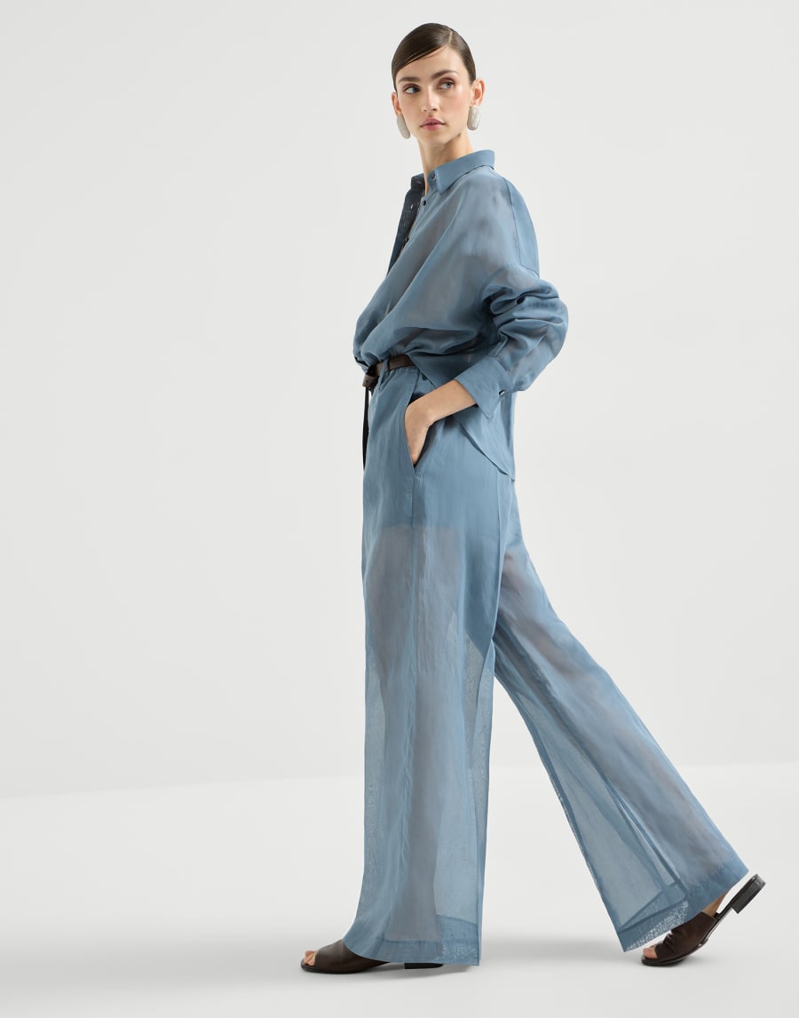 精裁运动裤 天蓝色 女款 - Brunello Cucinelli