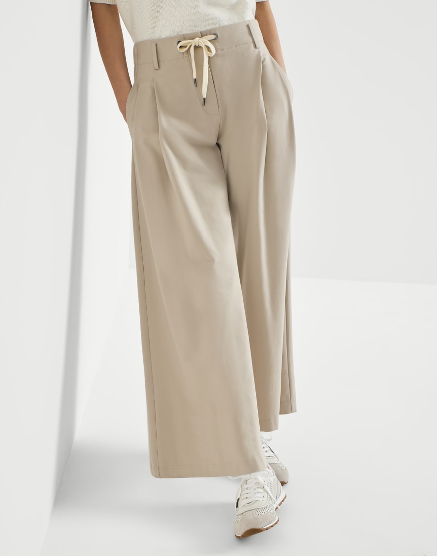 Couture interlock trousers Beige Woman - Brunello Cucinelli