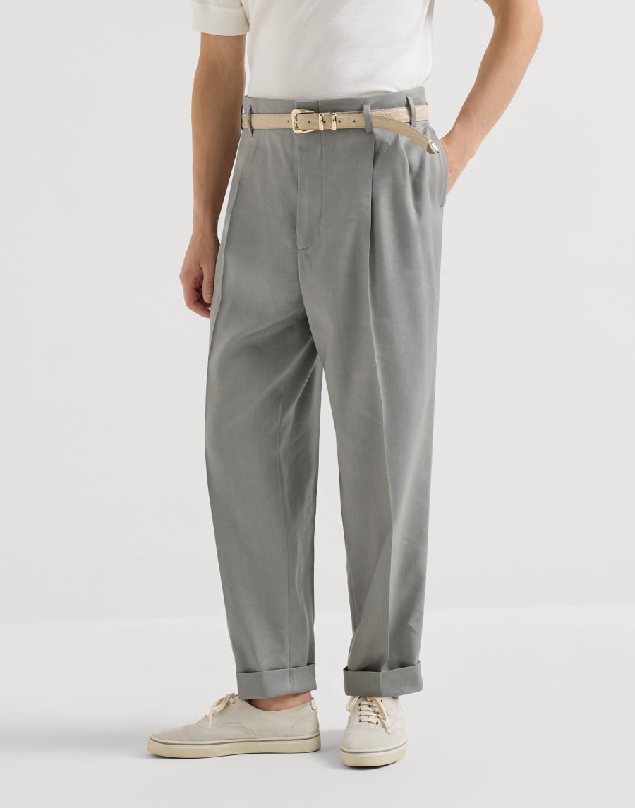 Gabardine trousers Khaki Man - Brunello Cucinelli