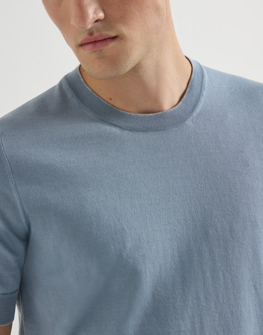 Cotton T-shirt Slate Man - Brunello Cucinelli