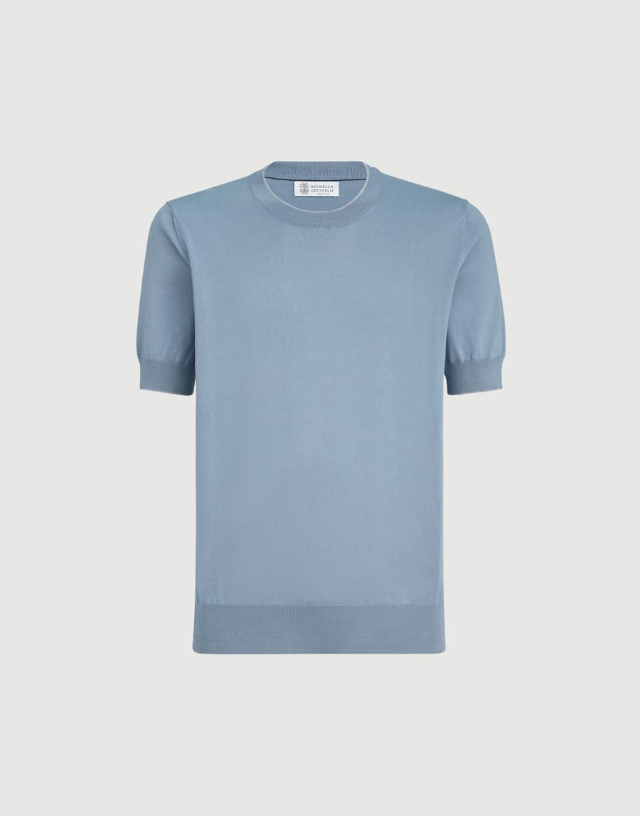 Cotton T-shirt Slate Man - Brunello Cucinelli