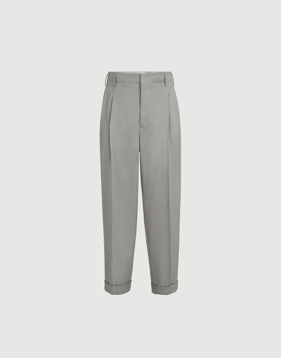 Gabardine trousers Khaki Man - Brunello Cucinelli