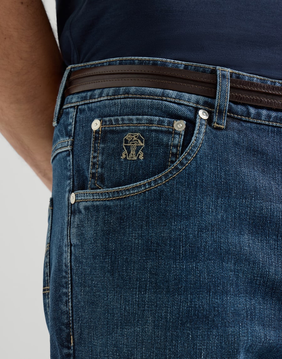 Comfort denim trousers Dark Denim Man - Brunello Cucinelli