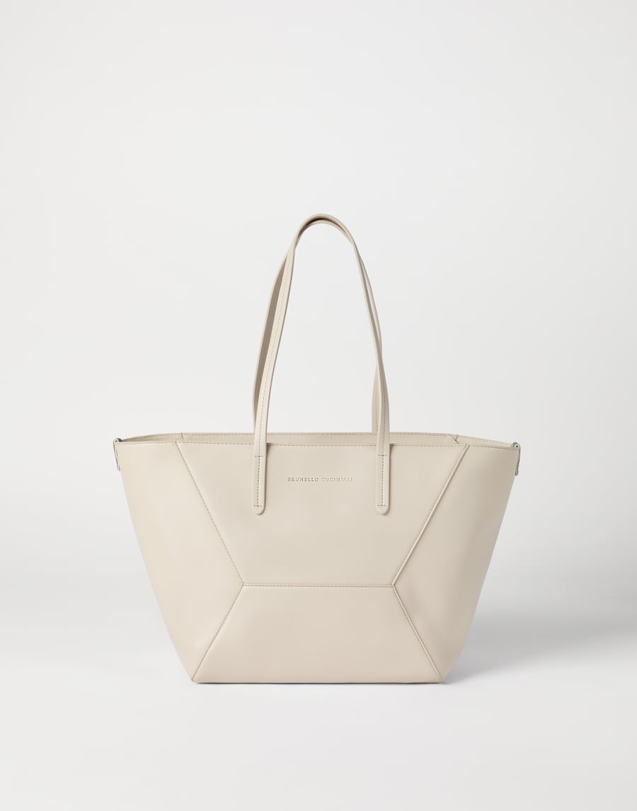 Calfskin small BC Duo bag Ivory Woman - Brunello Cucinelli