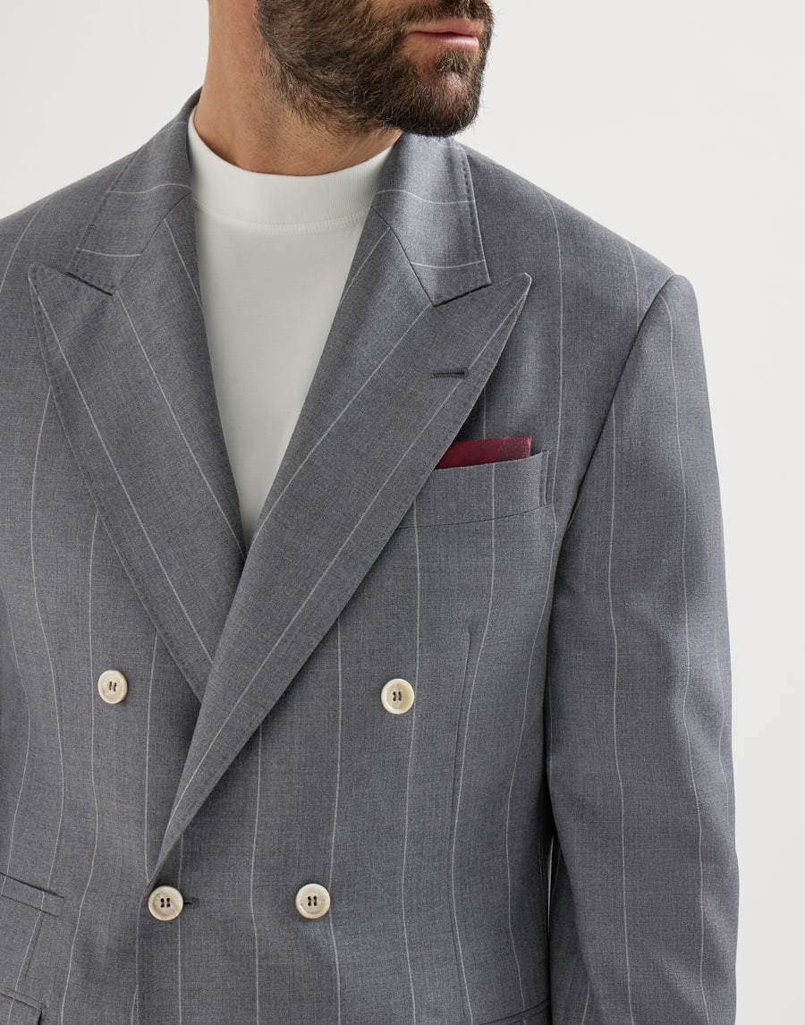 Virgin wool blazer Medium Grey Man - Brunello Cucinelli