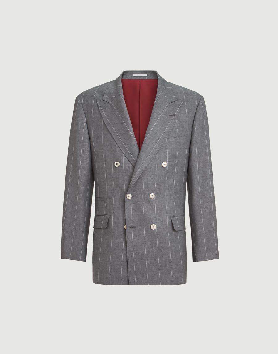 Virgin wool blazer Medium Grey Man - Brunello Cucinelli