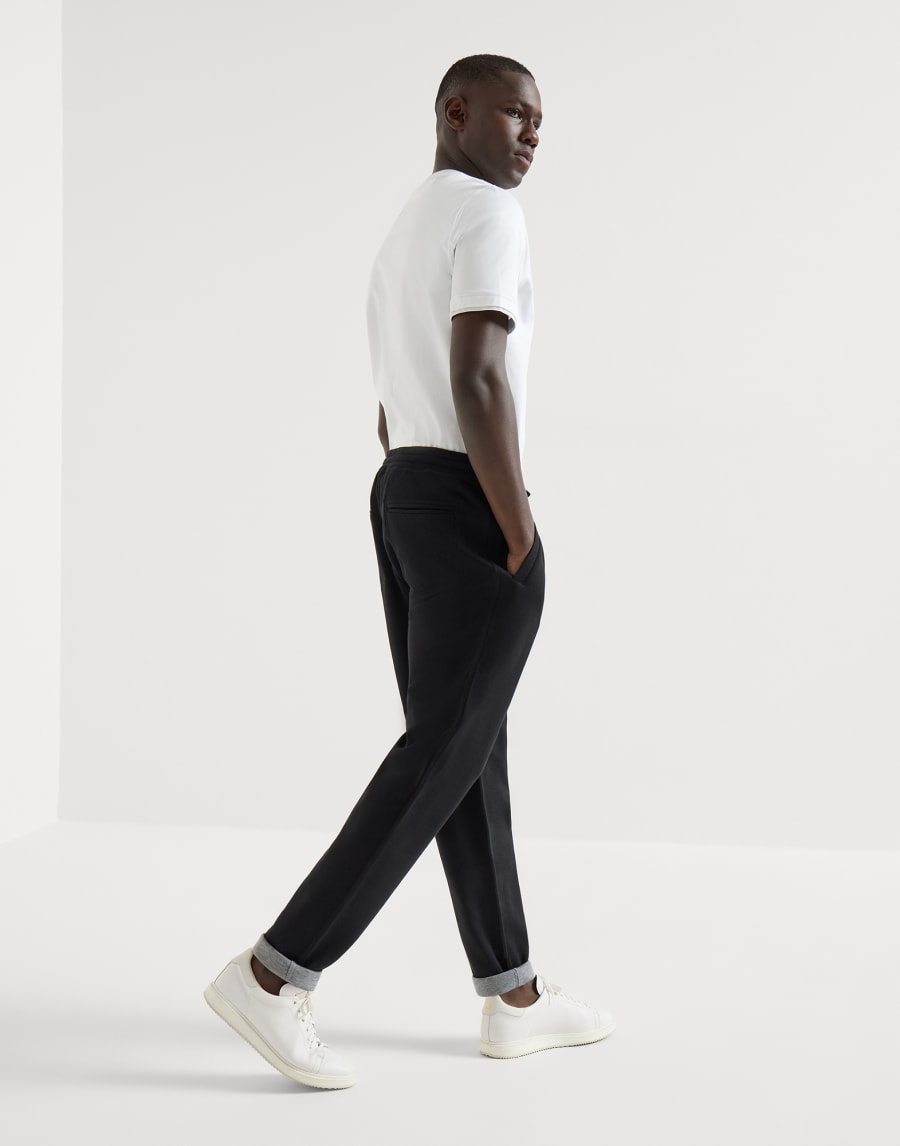Double cloth trousers Black Man - Brunello Cucinelli