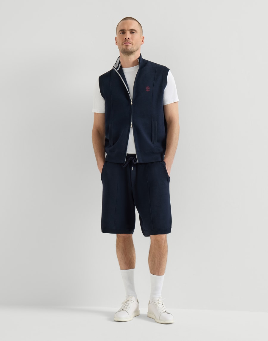 Double knit vest Blue Man - Brunello Cucinelli