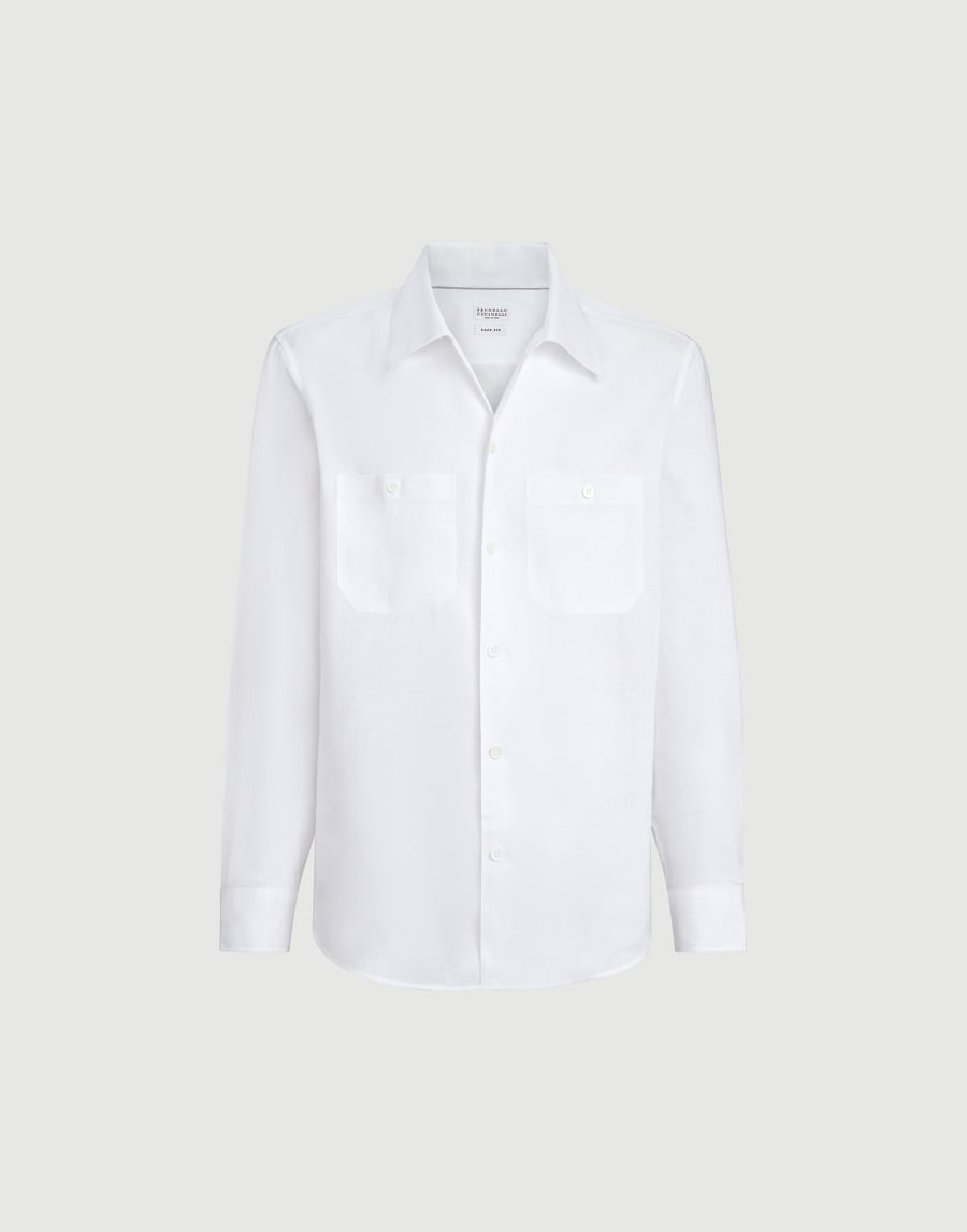 Shirt with chest pockets White Man - Brunello Cucinelli