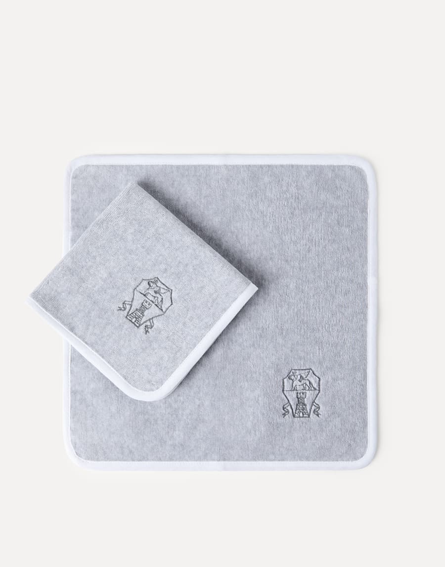 Terrycloth hand towels Grey Lifestyle - Brunello Cucinelli