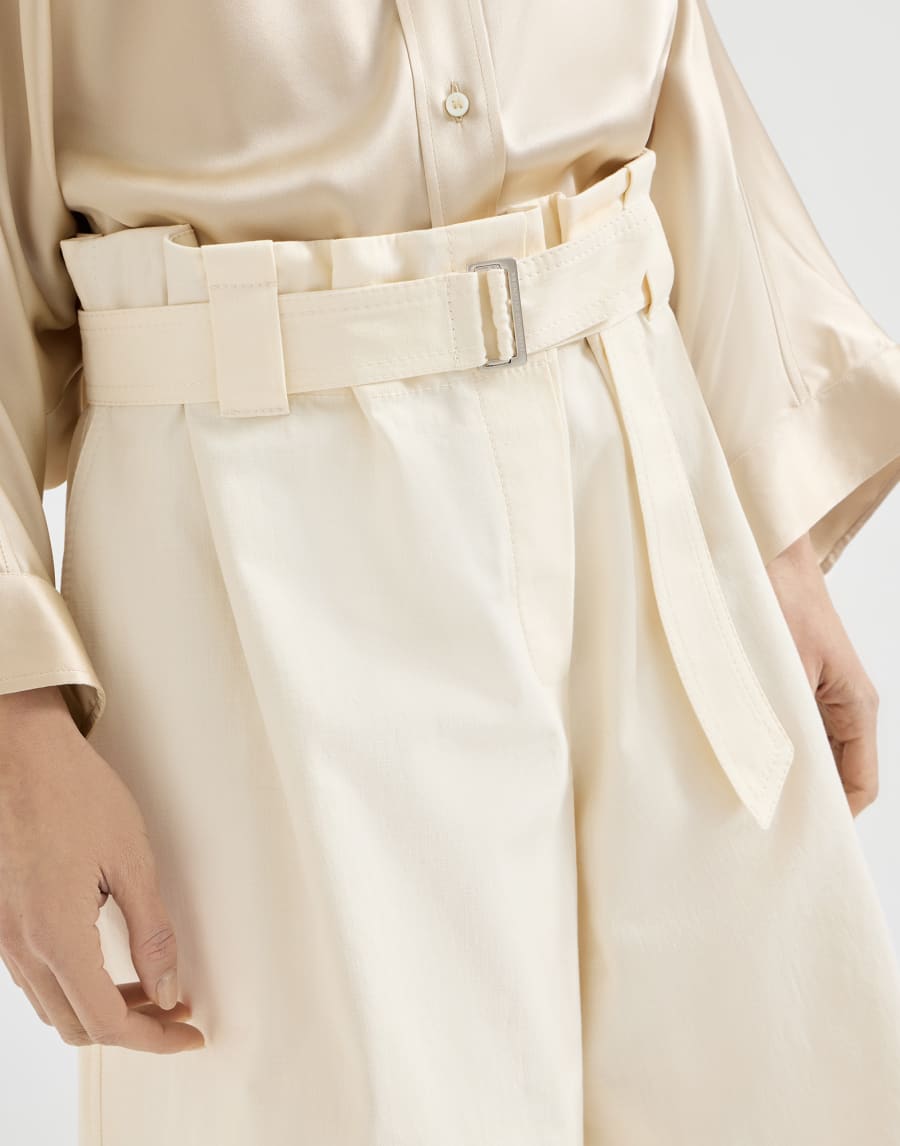 Paperbag Bermuda shorts White Woman - Brunello Cucinelli