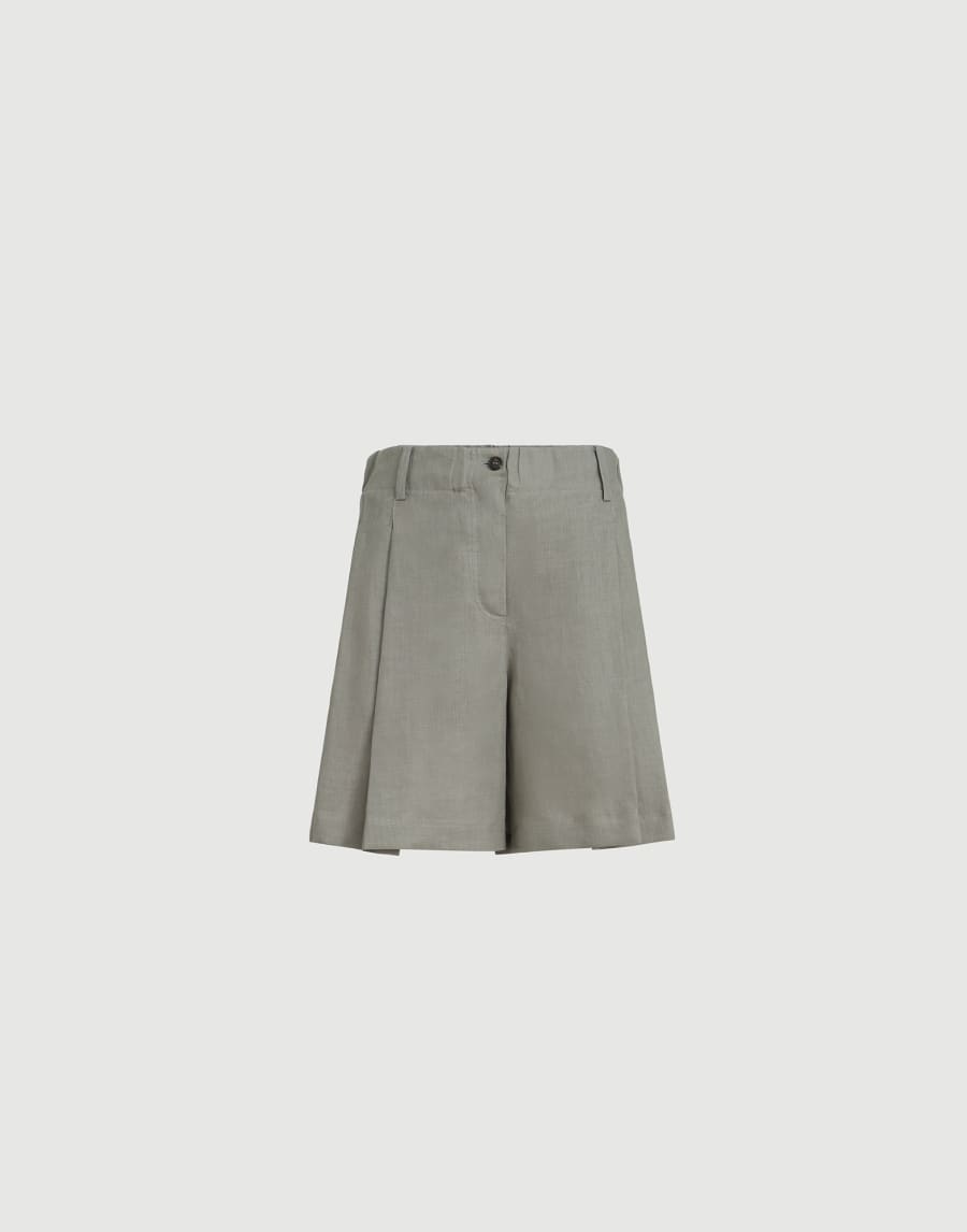 Shorts de lino Khaki Mujer - Brunello Cucinelli