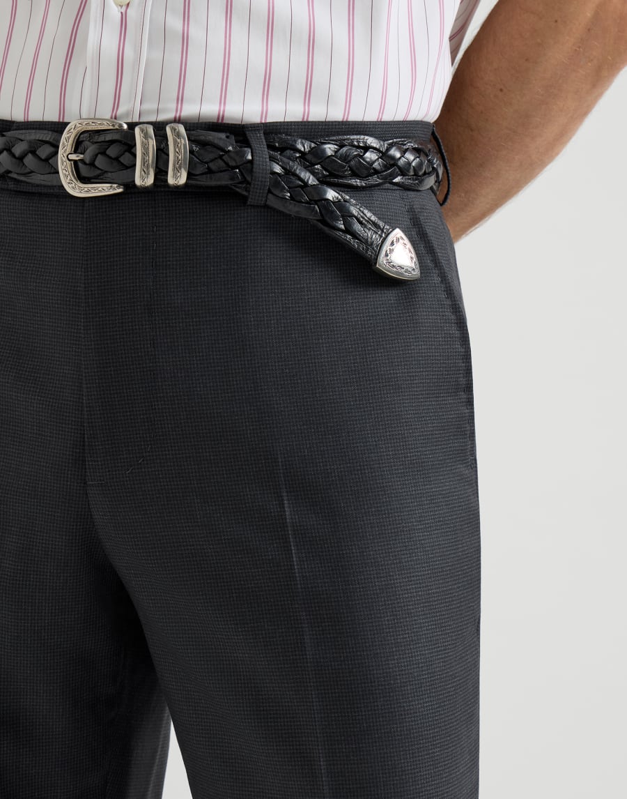 Houndstooth trousers Anthracite Man - Brunello Cucinelli