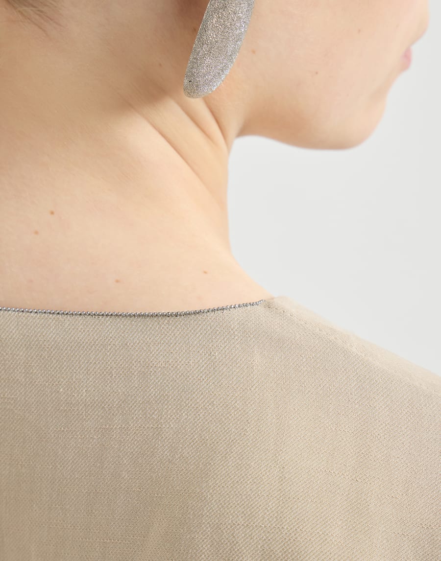 Vestido Wrap-Effect Beige Mujer - Brunello Cucinelli