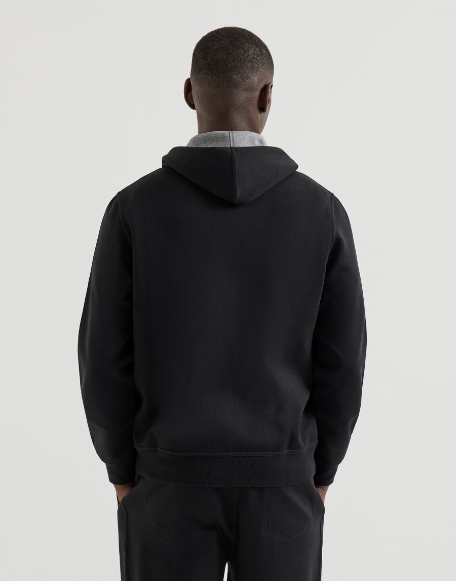 Double cloth sweatshirt Black Man - Brunello Cucinelli