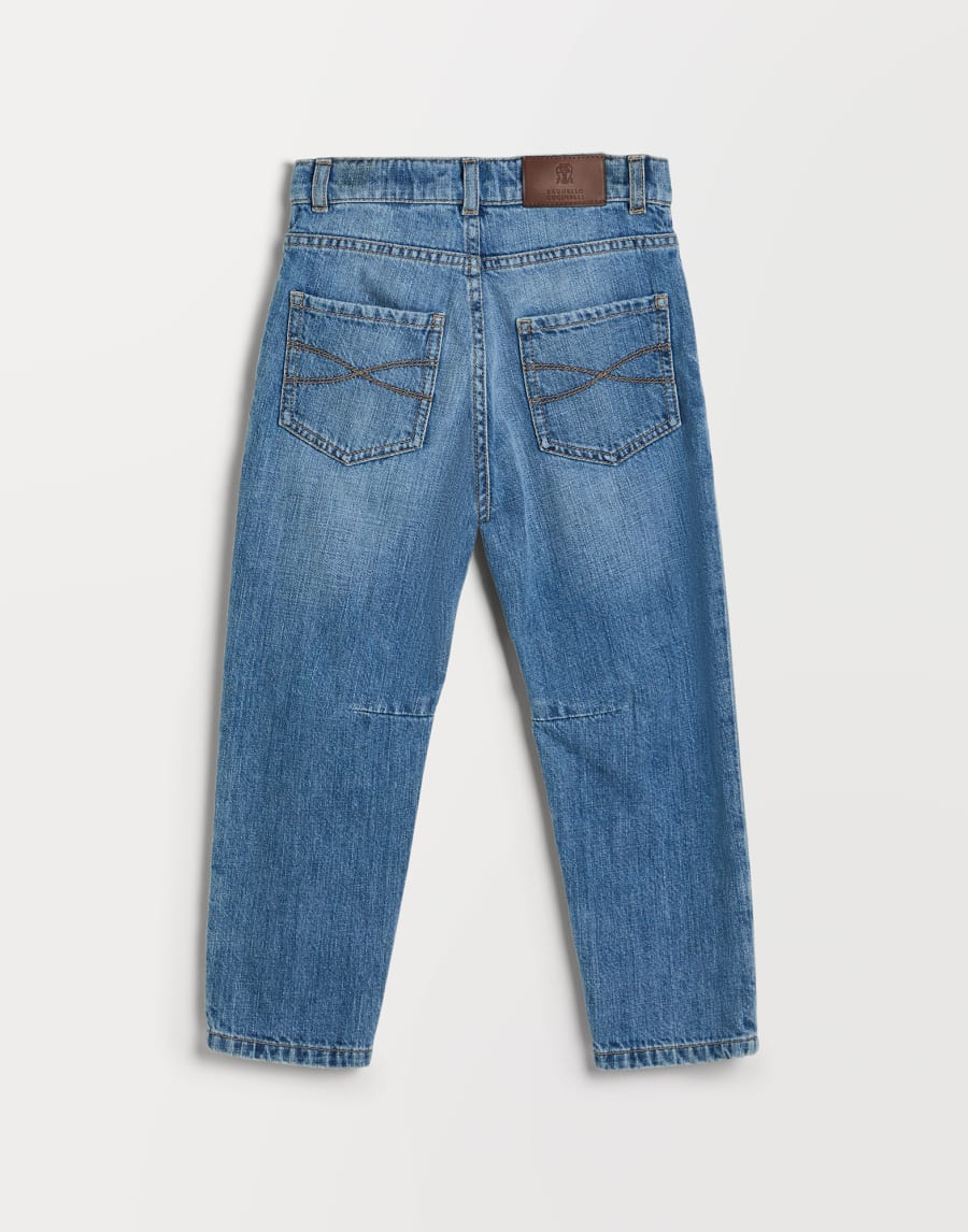 5ポケットトラウザーズ デニムブルー ボーイズ - Brunello Cucinelli