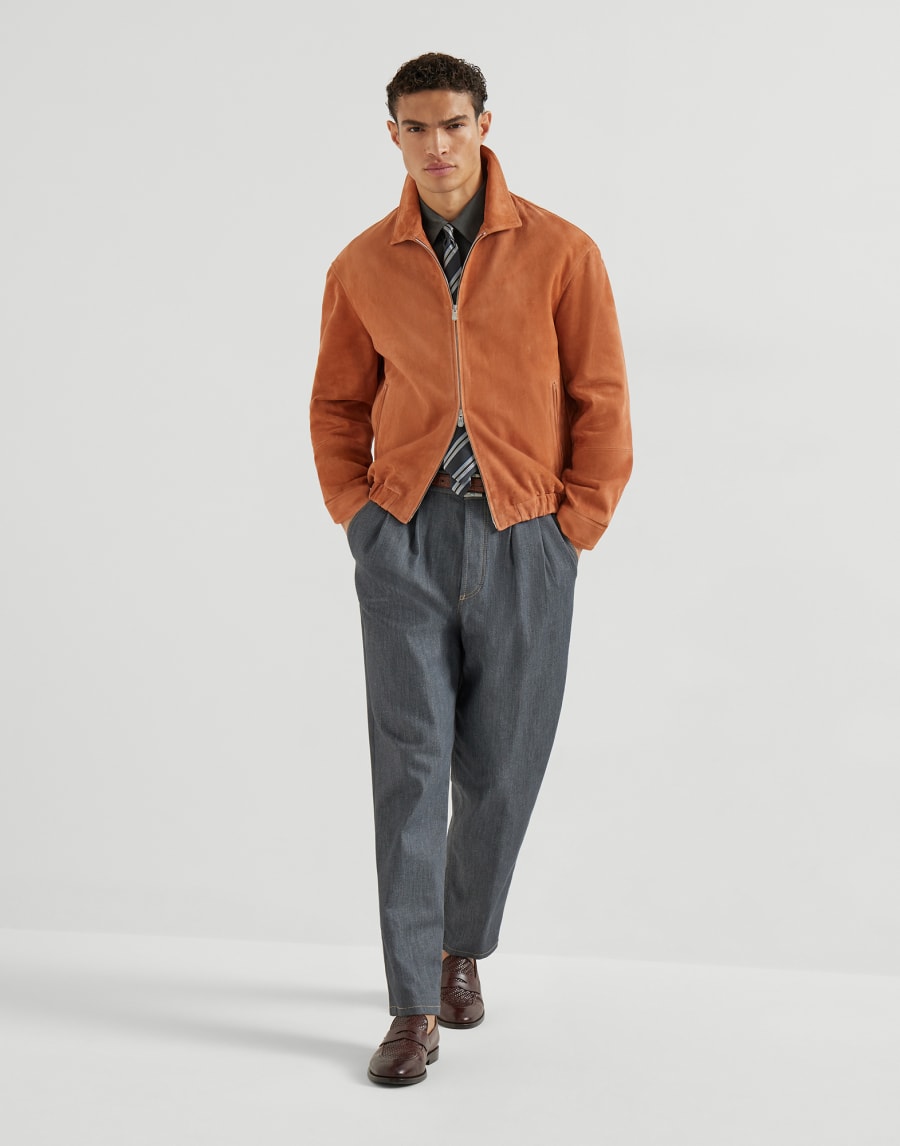Suede jacket Apricot Man - Brunello Cucinelli