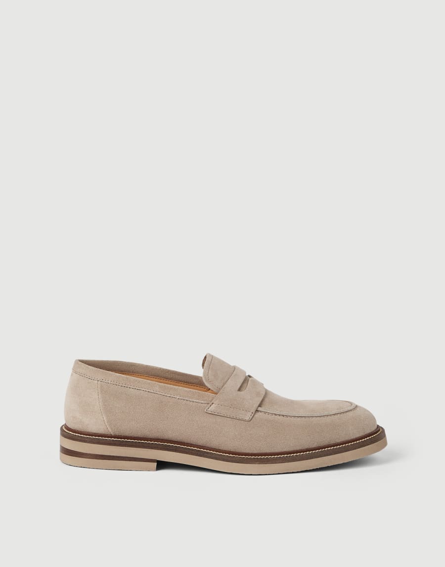 Suede Penny loafer Dune Man - Brunello Cucinelli