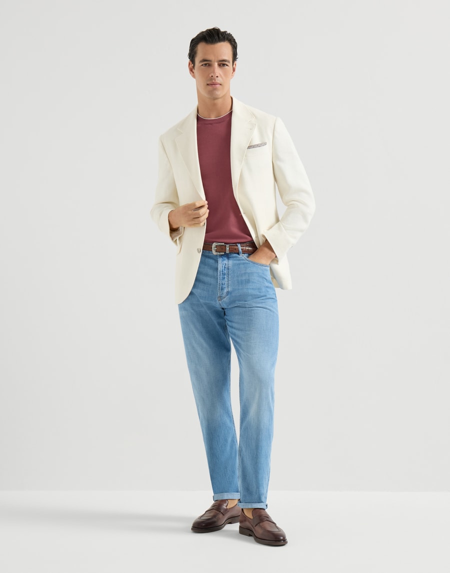 Cotton T-shirt Coral Man - Brunello Cucinelli