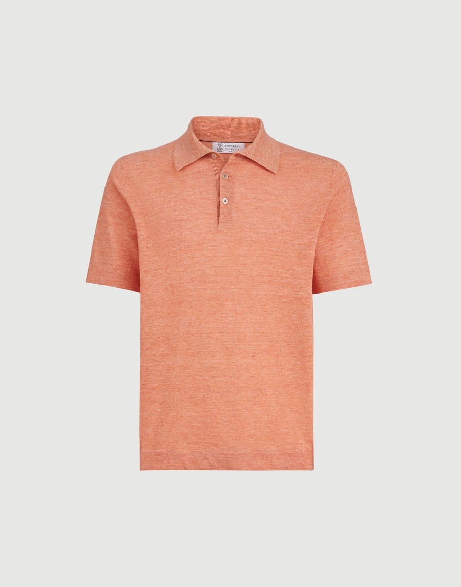 Polo-style sweater Apricot Man - Brunello Cucinelli