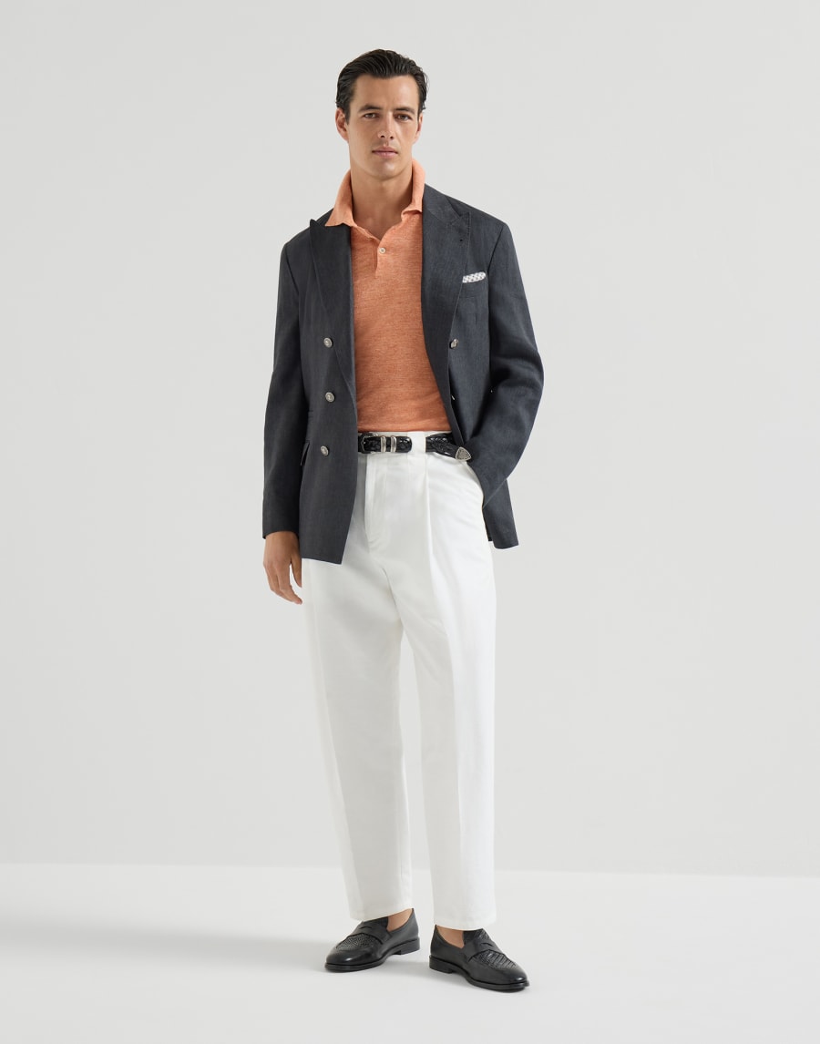 Polo-style sweater Apricot Man - Brunello Cucinelli