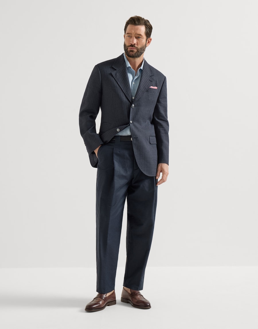 Calfskin penny loafers Cocoa Man - Brunello Cucinelli