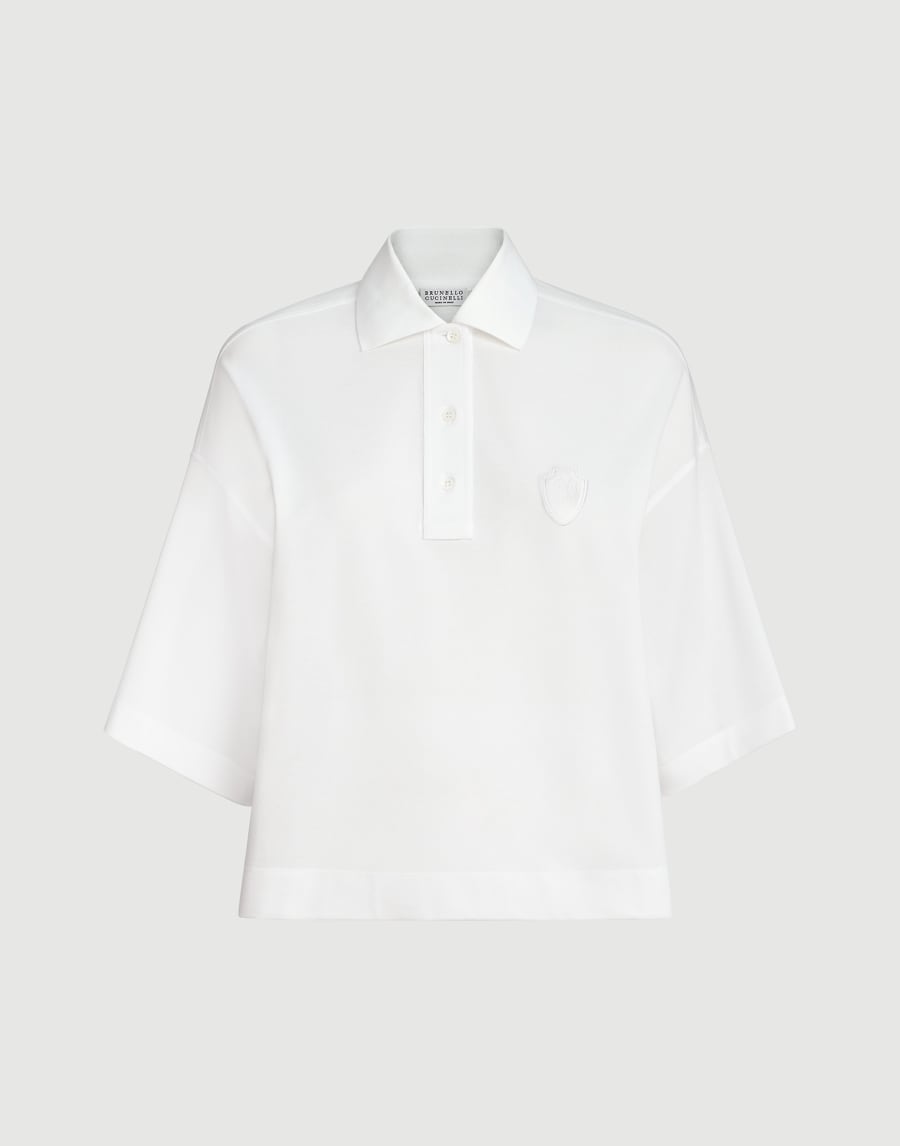 Piqué polo shirt White Woman - Brunello Cucinelli