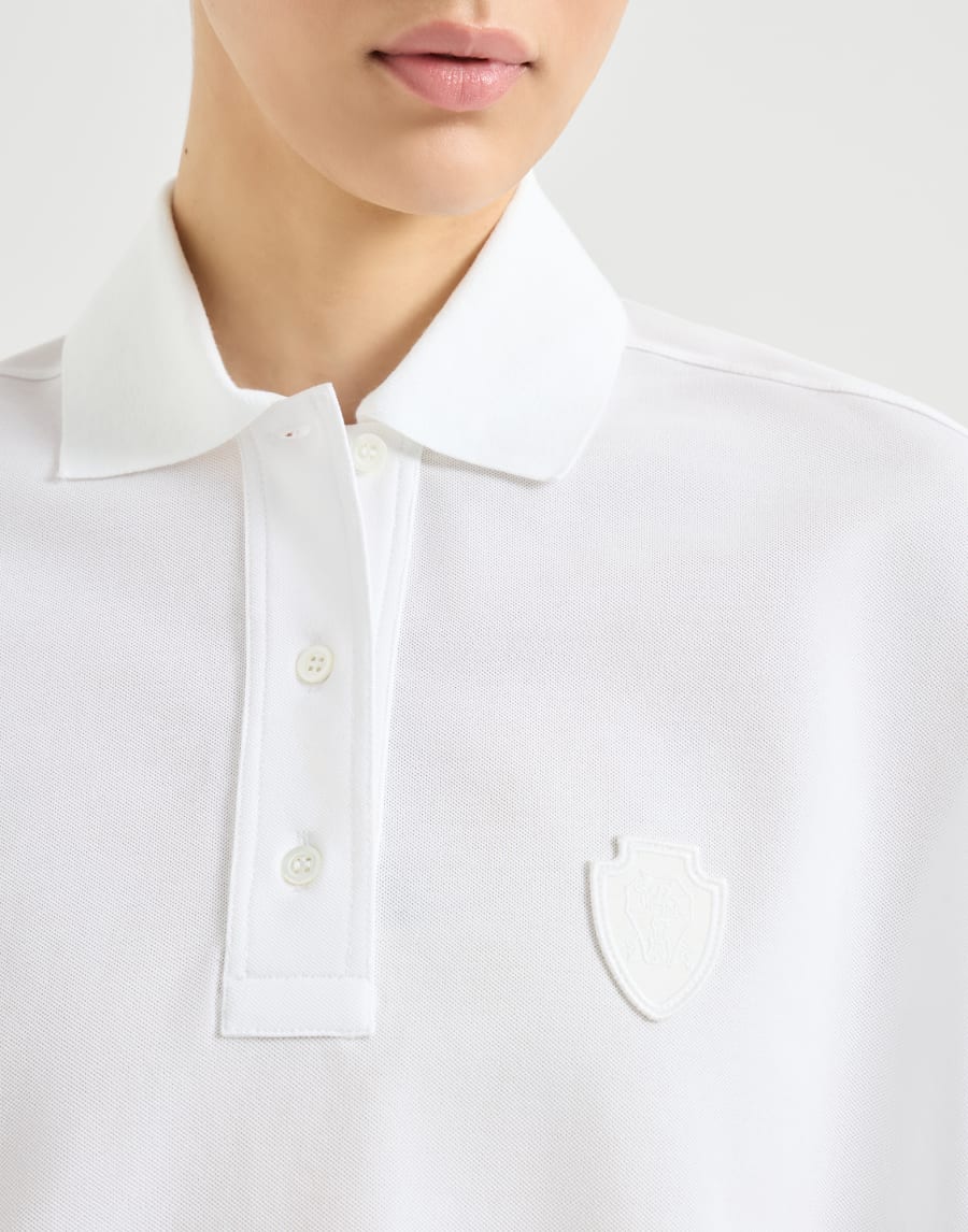 Piqué polo shirt White Woman - Brunello Cucinelli