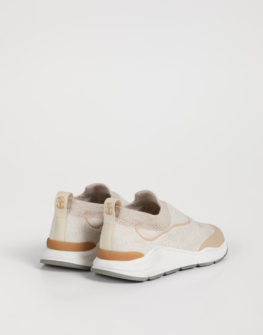 Knit runners with heat-bonded details Buff Boys - Brunello Cucinelli