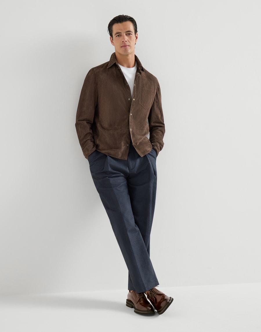 エイジドカーフスキン ダービー ブラウン メンズ - Brunello Cucinelli