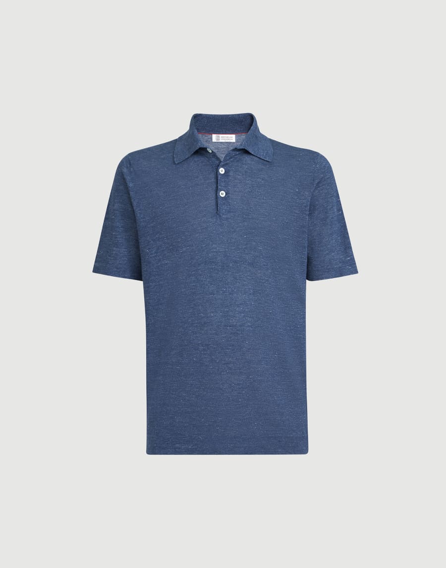 Polo-style sweater Denim Man - Brunello Cucinelli